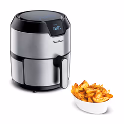 Moulinex Easy Fry EZ401D10 friteuse Unique 4,2 L 1500 W Friteuse d’air chaud Noir, Acier inoxydable