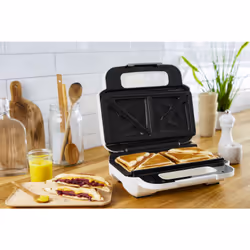 Tefal Snack XL SW7011 gaufrier et appareil à croque-monsieur 850 W Blanc, Acier inoxydable - Vue supplémentaire 11