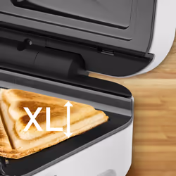 Tefal Snack XL SW7011 gaufrier et appareil à croque-monsieur 850 W Blanc, Acier inoxydable - Vue supplémentaire 4