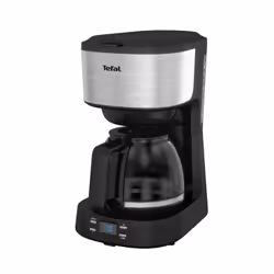 Tefal Equinox CM520D10, Machine à café filtre, 1,2 L, Café moulu, Noir, Argent