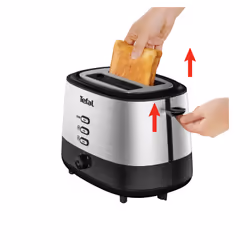 Tefal New Equinox TT520D10 grille-pain 2 part(s) Noir, Acier inoxydable - Vue supplémentaire 4
