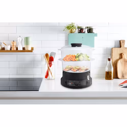 Tefal Minicompact VC139810 cuiseur vapeur 2 Nombre de paniers Pose libre 800 W Noir - Vue supplémentaire 5