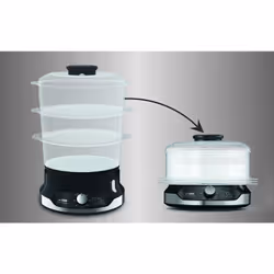 Tefal Ultracompact VC204810 cuiseur vapeur 3 Nombre de paniers Pose libre 800 W Noir - Vue supplémentaire 4