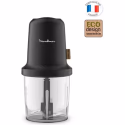 MOULINEX AT80E810 Eco Respect Hachoir, 0,5 L, 500 W, Lames en acier inoxydable, Design ecologique, Fabrique en France