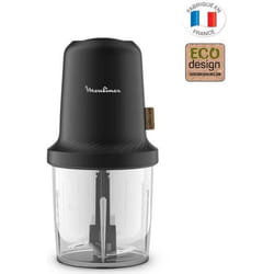 MOULINEX AT80E810 Eco Respect Hachoir, 0,5 L, 500 W, Lames en acier inoxydable, Design ecologique, Fabrique en France