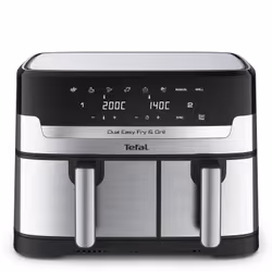 Tefal Dual Easy Fry & Grill EY905D10 friteuse Double 8,3 L Autonome 2700 W Friteuse d’air chaud Acier inoxydable
