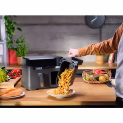 Tefal Dual Easy Fry & Grill EY905B10 Friteuse à air chaud Double 8,3L 2700W Gris - Vue supplémentaire 4