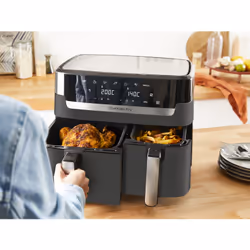 Tefal Dual Easy Fry & Grill EY905B10 Friteuse à air chaud Double 8,3L 2700W Gris - Vue supplémentaire 5
