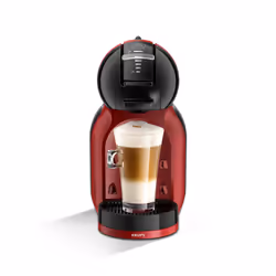 Krups Mini Me KP123H, Cafetière à dosette, 0,8 L, Capsule de café, 1500 W, Noir, Rouge
