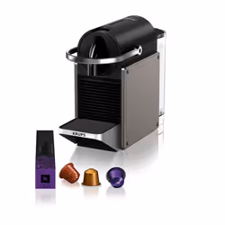 Krups Pixie XN306T10, Cafetière à dosette, 0,7 L, Capsule de café, 1260 W, Noir, Titane