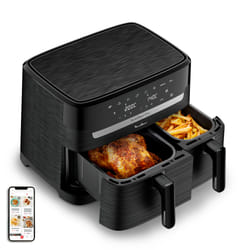 Moulinex Dual Easy Fry EZ901N20 friteuse Double 8,3 L Autonome 2450 W Friteuse d’air chaud Noir