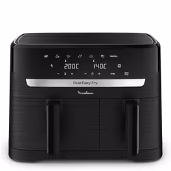Moulinex Dual Easy Fry EZ901N20 friteuse Double 8,3 L Autonome 2450 W Friteuse d’air chaud Noir