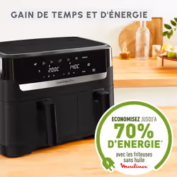 Moulinex Dual Easy Fry EZ901N20 Friteuse Air Chaud Double Panier 8,3 L Noir - Vue supplémentaire 6