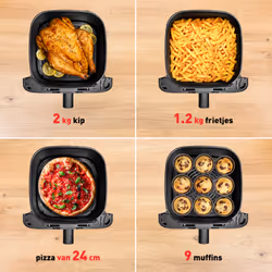 Tefal Easy Fry Mega EY855D10 friteuse Unique 7,5 L Autonome 2020 W Friteuse d’air chaud Noir, Acier inoxydable