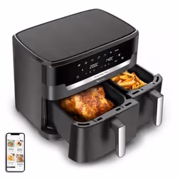 Moulinex EZ942HF0 friteuse Double 11 L Autonome 2020 W Friteuse d’air chaud Charbon de bois