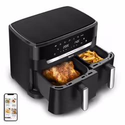 Tefal Easy Fry Dual XXL EY9428E0, Friteuse d’air chaud, 11 L, 40 °C, 220 °C, 10 personne(s), Double