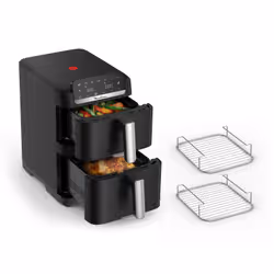 Moulinex EZ7568F0 friteuse Double 10 L Autonome 2700 W Friteuse d’air chaud Noir - Vue supplémentaire 2
