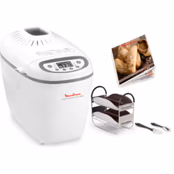 MOULINEX Machine à pain Home Bread Baguettes - 16 programmes - Capacité 1,5 kg - Blanc