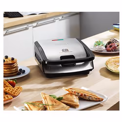 Tefal SW853D12 gaufrier et appareil à croque-monsieur 700 W Noir, Acier inoxydable
