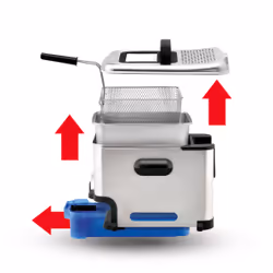 Tefal Oleoclean Pro Inox & Design FR8040 Friteuse à air chaud 3,5L 2300W Noir, Inox - Vue supplémentaire 6