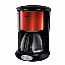 Moulinex FG362D, Machine à café filtre, 1,25 L, Café moulu, Noir, Rouge