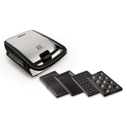 Tefal SW854D16 gaufrier et appareil à croque-monsieur 700 W Noir, Acier inoxydable