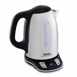 Tefal KI240D, 1,7 L, 2400 W, Noir, Acier inoxydable, Acier inoxydable, Thermostat réglable, Indicateur de niveau d'eau