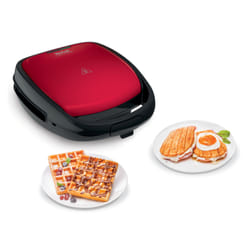 Tefal Snack Time SW341512 gaufrier et appareil à croque-monsieur 700 W Rouge