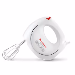 Moulinex HM2501B1, Batteur à main, Blanc, Batteur, Mélange, 200 W