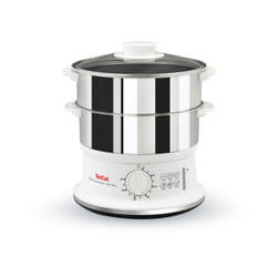 Tefal VC145 cuiseur vapeur 2 Nombre de paniers Pose libre 900 W Blanc, Acier inoxydable