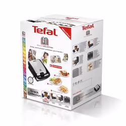 Tefal SW857D12 gaufrier et appareil à croque-monsieur Noir, Acier inoxydable