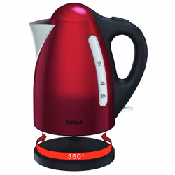 Tefal KI110511 bouilloire 1,7 L 2400 W Noir, Rouge, Acier inoxydable