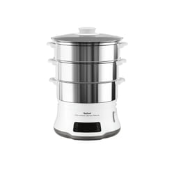Tefal Convenient Series Deluxe VC502D10 cuiseur vapeur 3 Nombre de paniers Comptoir 900 W Acier inoxydable, Blanc