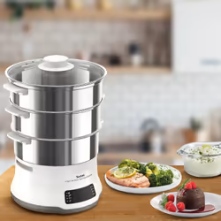 Tefal Convenient Series Deluxe VC502D10 cuiseur vapeur 3 Nombre de paniers Comptoir 900 W Acier inoxydable, Blanc - Vue supplémentaire 10