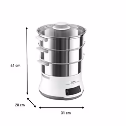 Tefal Convenient Series Deluxe VC502D10 cuiseur vapeur 3 Nombre de paniers Comptoir 900 W Acier inoxydable, Blanc - Vue supplémentaire 12
