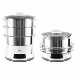 Tefal Convenient Series Deluxe VC502D10 cuiseur vapeur 3 Nombre de paniers Comptoir 900 W Acier inoxydable, Blanc - Vue supplémentaire 5