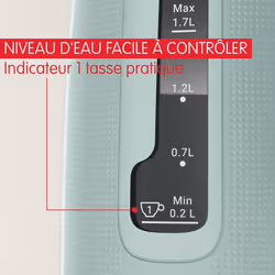 Moulinex BY2M1310 bouilloire 1,7 L 2400 W Bleu clair - Vue supplémentaire 4