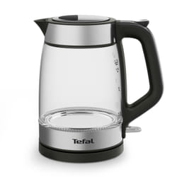 Tefal Glass Kettle KI605830 bouilloire 1,7 L 2200 W Noir, Argent, Transparent