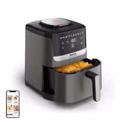 Tefal Easy Fry Silence EY551HE0, Friteuse d’air chaud, 5 L, 40 °C, 220 °C, Unique, Noir, Gris, Acier inoxydable