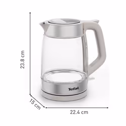 Tefal Glass Kettle KI605B30 bouilloire 1,7 L 2200 W Gris, Argent, Transparent - Vue supplémentaire 3