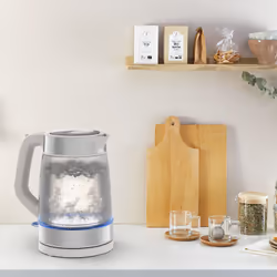 Tefal Glass Kettle KI605B30 bouilloire 1,7 L 2200 W Gris, Argent, Transparent - Vue supplémentaire 8