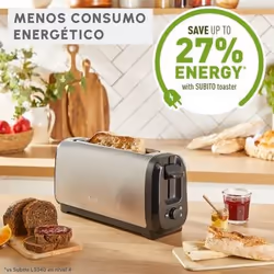 Moulinex LS5S0DE0 grille-pain 1 part(s) 1430 W Noir, Acier inoxydable - Vue supplémentaire 4