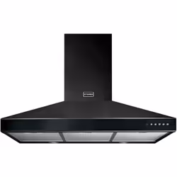 Hotte décorative murale Largeur 90 cm Débit d'air maximum 760 m3/h Niveau sonore maximum 68 dB Eclairage LED 1 moteur 3 vites ...