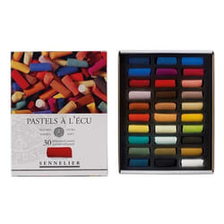 Etui Pastels 'A l'écu' - 30 demi-pastels - Assortis