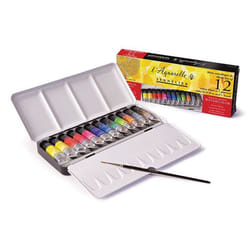 Aquarelle extra-fine - Sennelier - Boîte métallique 12 tubes 10ml - Multicolore - Fabrication française - Mixte