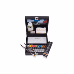 Coffret en bois 10 tubes de peinture à lhuile extra fine Sennelier et accessoires