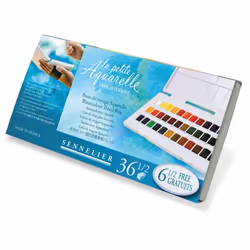 Boîte de voyage La Petite Aquarelle Sennelier 36 1/2 godets