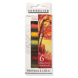 Etui de 6 demi pastels à lécu Sennelier coloris paysage dautomne