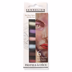 Etui de 6 demi pastels à lécu Sennelier portrait peaux claires
