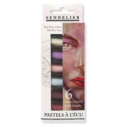 Etui de 6 demi pastels à lécu Sennelier portrait peaux claires